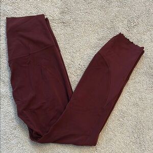 Maroon Lululemon Align Scalloped Leggings Size 6